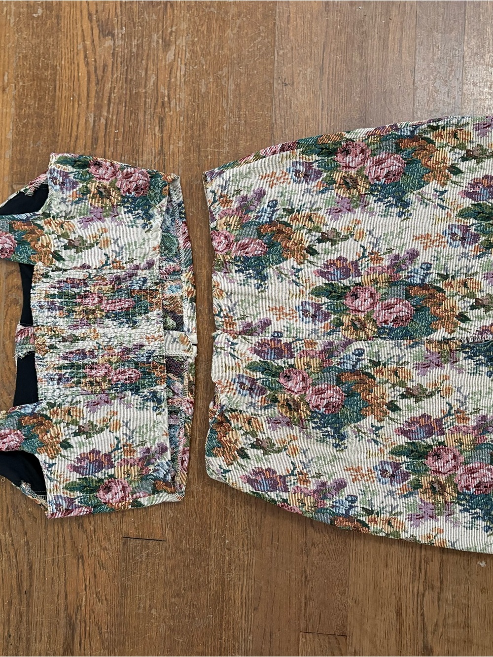 Wild Fable Multicolor Floral Jacquard Top and Skirt Two Piece Mini Dress - Picture 5 of 7